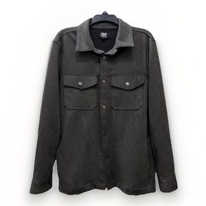 Frye Men’s Shirt Jacket Size M – Suede Feel Overshirt Outdoor Casual Shacket